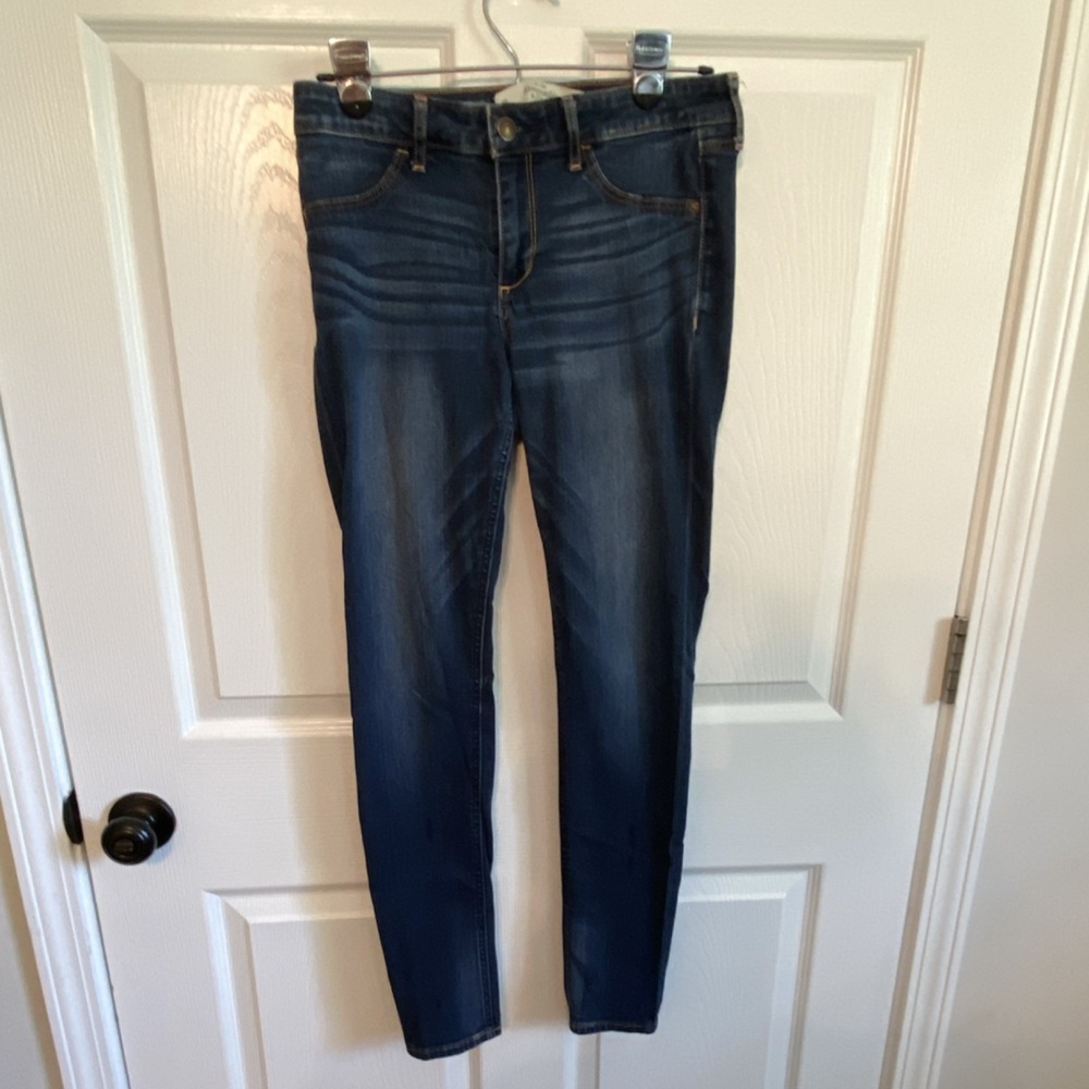 Abercrombie & Fitch Women's Slim Jegging Jeans Blue Cotton Blend Denim Size 4R